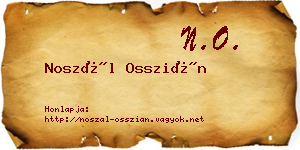 Noszál Osszián névjegykártya